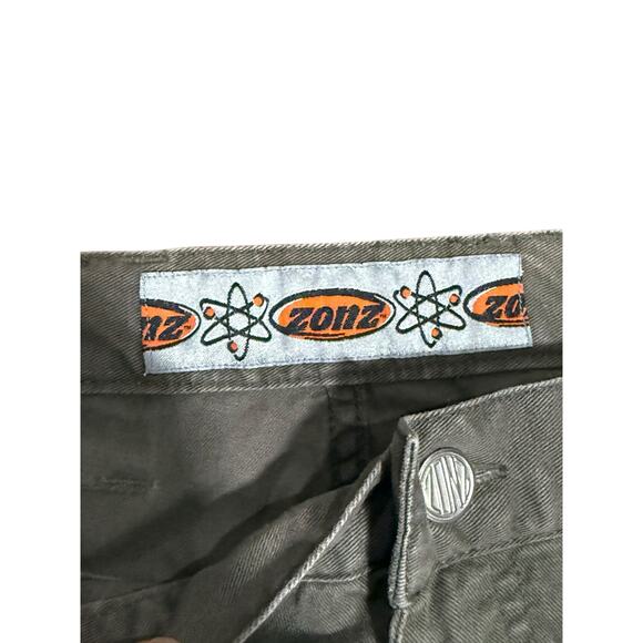 VINTAGE Zonz Canvas Pants Men 38 Wide Green Baggy Skateboarding Skater Y2K 90s - Picture 3 of 10